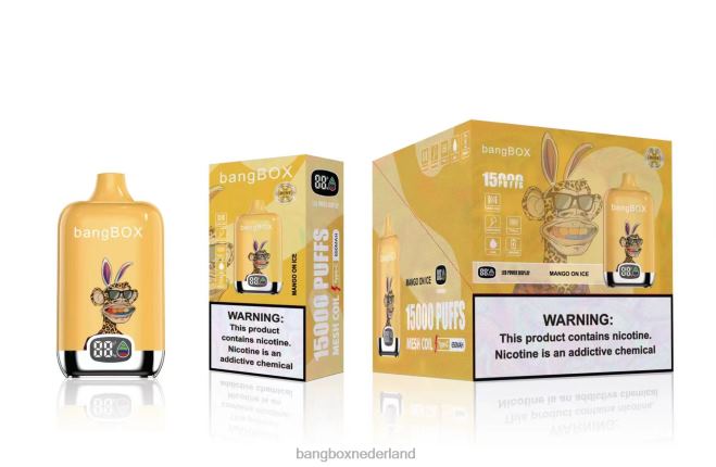 Bang Box 15000 trekjes mango op ijs - Bang Box Nederland