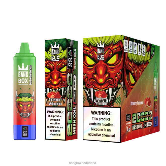 Bang Box 20.000 trekjes slim scherm aardbei watermeloen - Bang Box Nederland