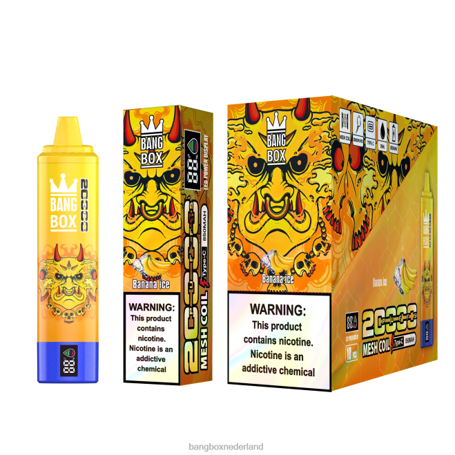 Bang Box 20.000 trekjes slim scherm bananen ijs - Bang Box Vape