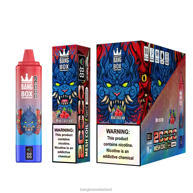Bang Box 20.000 trekjes slim scherm blauw razz-ijs - Bang Box Vape Review