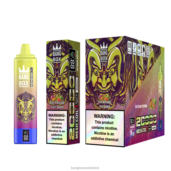 Bang Box 20.000 trekjes slim scherm kiwi-passievrucht-guave - Bang Box Vapes
