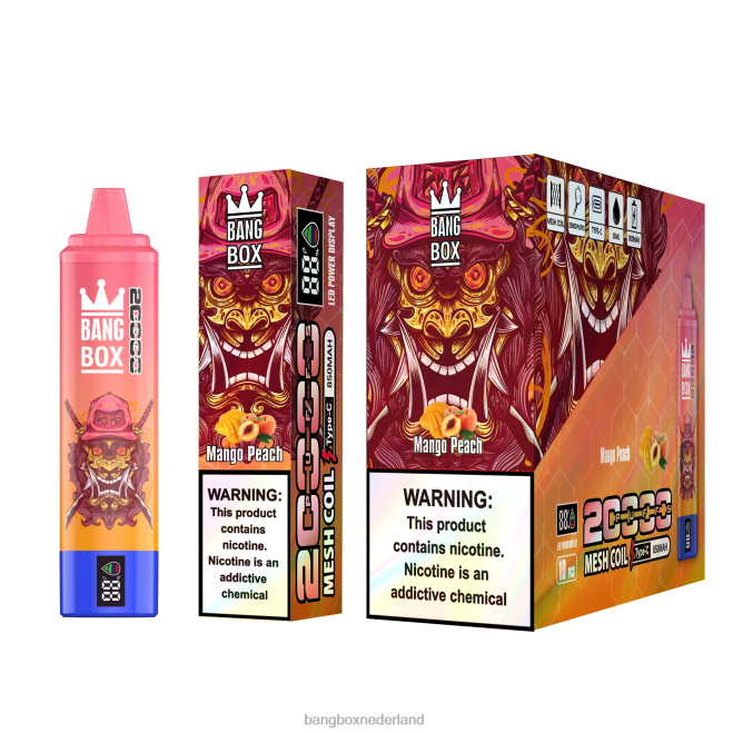 Bang Box 20.000 trekjes slim scherm mango-perzik - Bang Box Vapes