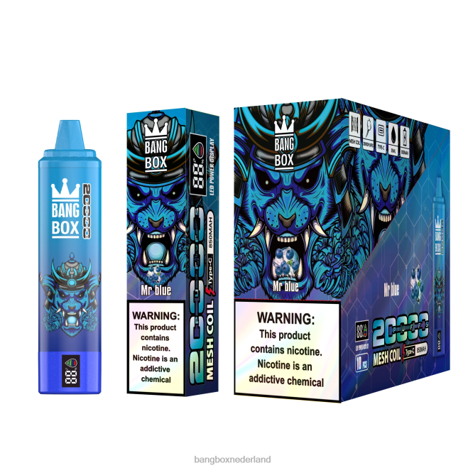 Bang Box 20.000 trekjes slim scherm meneer blauw - Bang Box Nederland