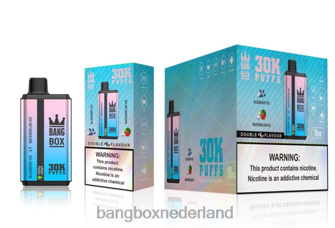 Bang Box 30.000 soesjes dubbele smaken bosbessenijs en watermeloenijs - Bang Box Vape