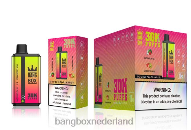 Bang Box 30.000 soesjes dubbele smaken watermeloenijs en aardbei-kiwi - Bang Box Vapes