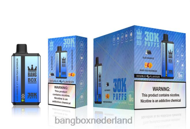 Bang Box 30.000 soesjes dubbele smaken zwart drakenijs en mango-perzik-watermeloen - Bang Box Vape Review