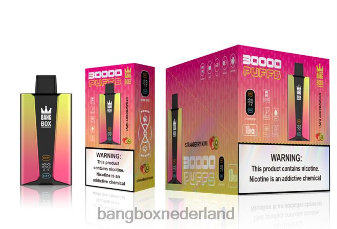 Bang Box 30.000 trekjes slim scherm aardbei-kiwi - Bang Box Vapes