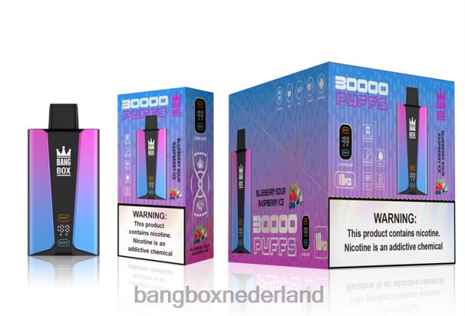 Bang Box 30.000 trekjes slim scherm bosbessenzuur frambozenijs - Bang Box Vape