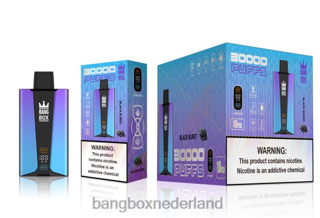 Bang Box 30.000 trekjes slim scherm zwarte uitbarsting - Bang Box Vape