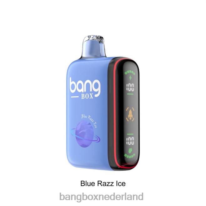 Bang Box Intelligente vermogensweergave van 9000-18000 rookwolken blauw razz-ijs - Bang Box Vapes