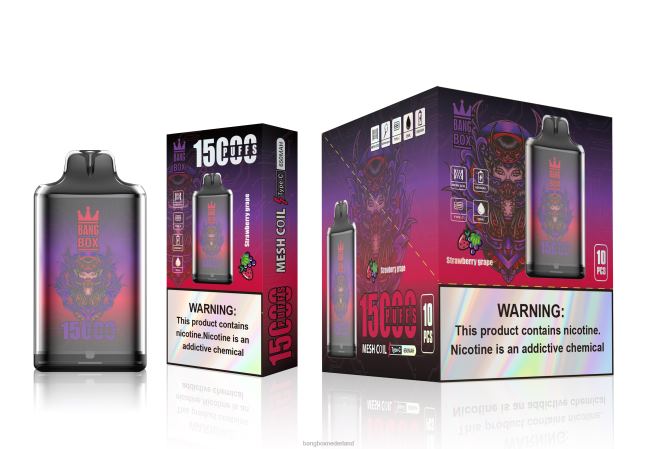 Bang Box s1-15000 trekjes aardbei druif - Bang Box Vape Review