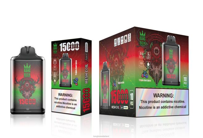 Bang Box s1-15000 trekjes drievoudig bessenijs - Bang Box Nederland