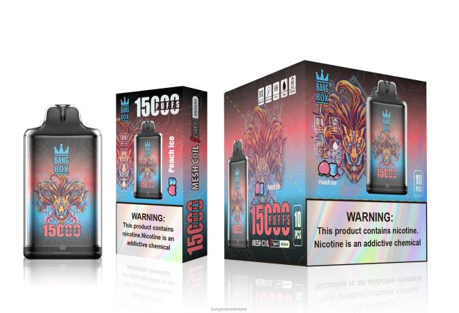 Bang Box s1-15000 trekjes perzik ijs - Bang Box Vapes