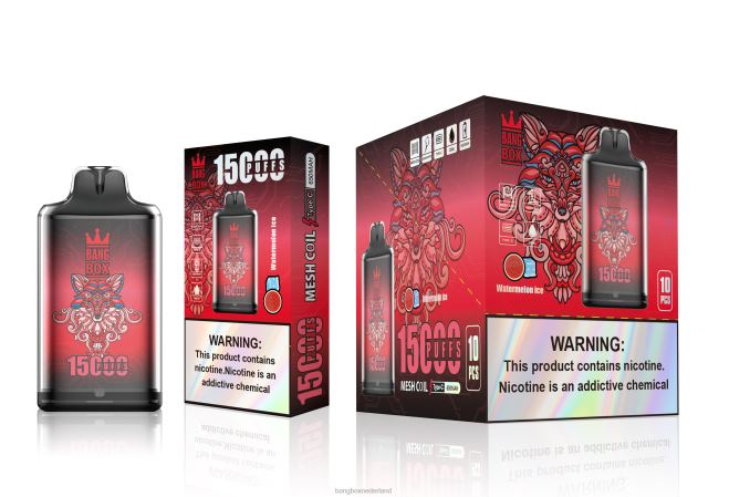 Bang Box s1-15000 trekjes watermeloen ijs - Bang Box Vapes