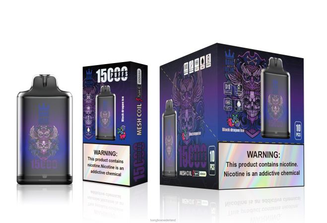 Bang Box s1-15000 trekjes zwart drakenijs - Bang Box Vapes