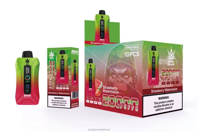 Bang Beach 20.000 trekjes slimme schermvape aardbei watermeloen - Bang Box Vape Review