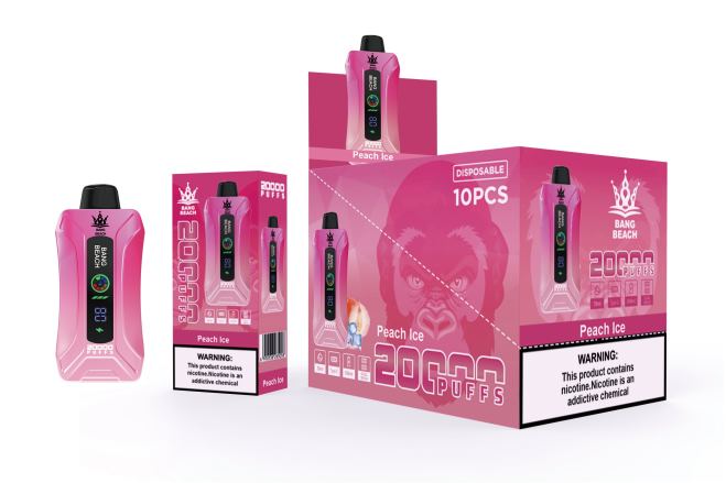 Bang Beach 20.000 trekjes slimme schermvape perzik ijs - Bang Box Vape